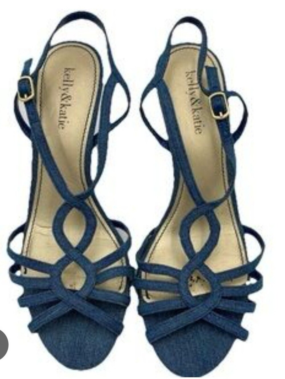 Kelly & Katie Blue Strappy Heeled Sandals
